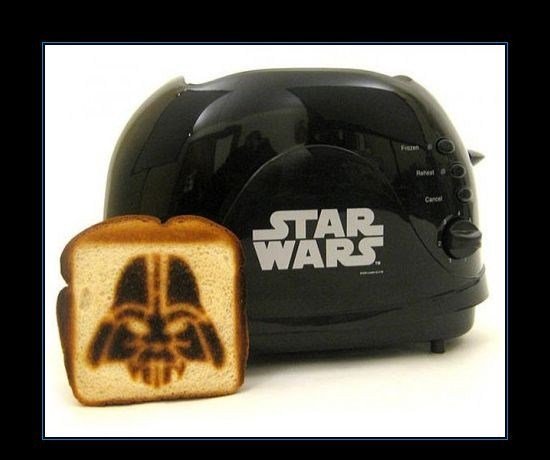 Toster Dart Vader téma na pečenie chleba, skvelé doplnky k koláčom