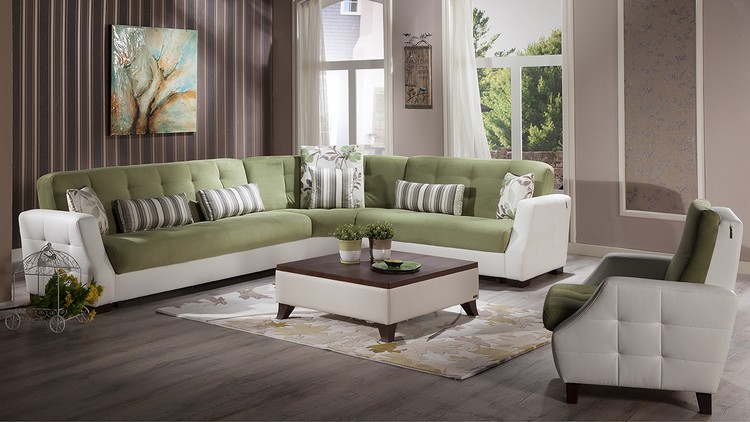 nápady na zariadenie pokrývajúce prírodu zelené nuansy interiérový trend