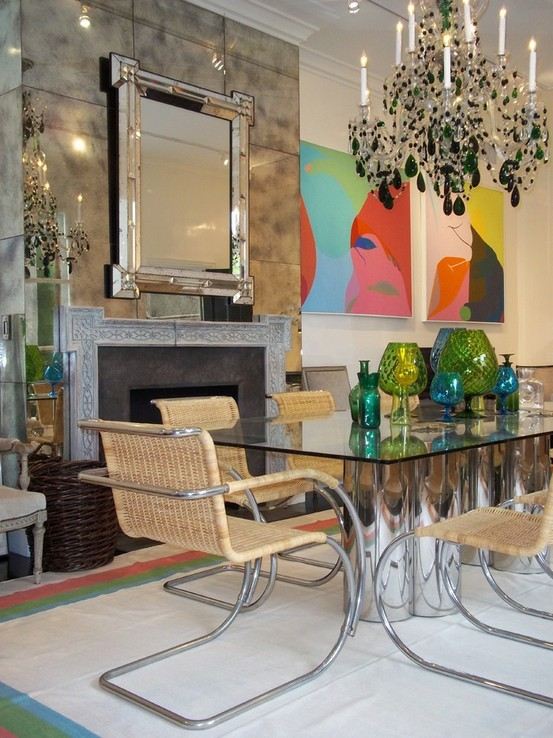 Nápady na zariadenie moderný sklenený luster pre slobodné ženy Nábytok-nápady-moderný-single-žena-luster-sklenený-stôl