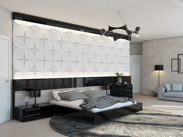 Klasická spálňa zariadená v štýlovom štýle nastaviť štýlový dizajn steny biela farba