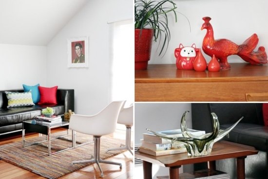 Dekorácia obývačky-červená sklokeramika Dekorácia obývačky-červený sklokeramický papierový mache