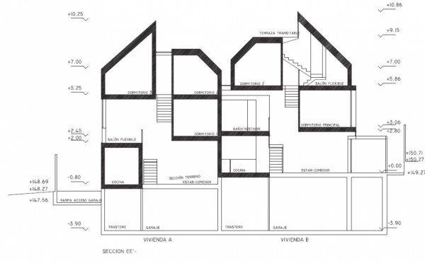 pristavaný dvojdom s asymetrickým fasádnym prierezom pristavaný dvojdom s asymetrickým fasádnym prierezom