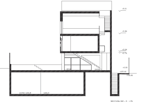 dvojdom, asymetrická fasáda, architektonický plán dvojdom s asymetrickým fasádnym architektonickým plánom