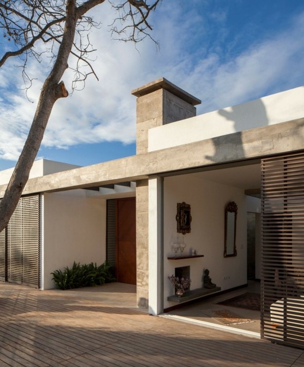 otvorený obývací priestor exotický dom drevo