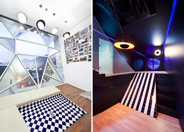 čiernobiele značkové dovolenkové domy s moderným interiérom