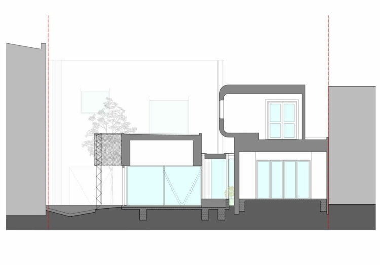 king bill house melbourne austin maynard architects dvojpodlažný pôdorys