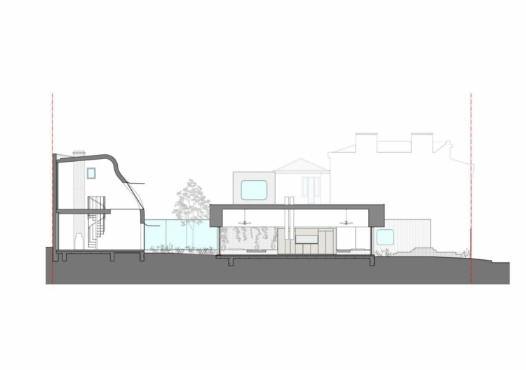 pôdorys kráľ bill dom austin maynard architekti melbourne fasáda z vlnitého plechu