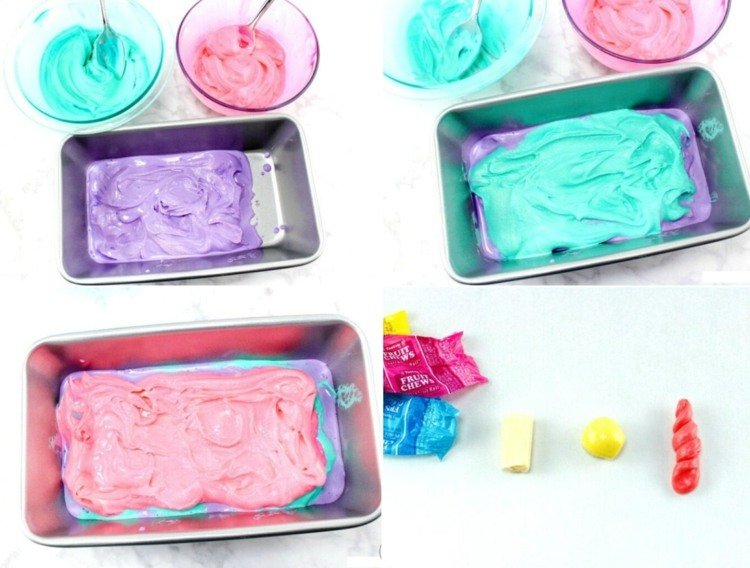 Návod na zmrzlinu s jednorožcom - vyfarbite a zmrazte vanilkovú zmrzlinu