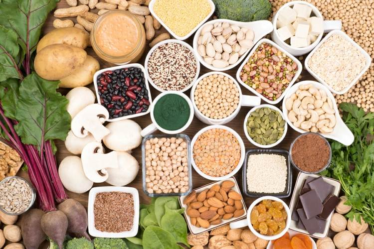 železité ovocie a zelenina potraviny s množstvom železa