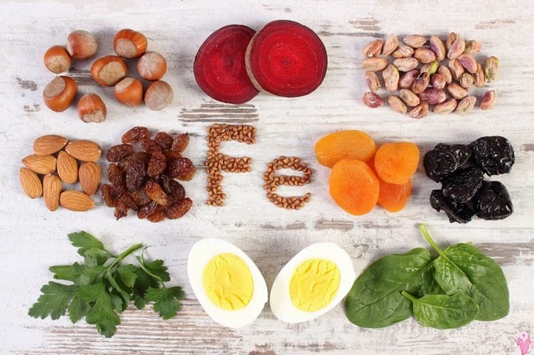 železité potraviny stôl l hroznová šťava železo