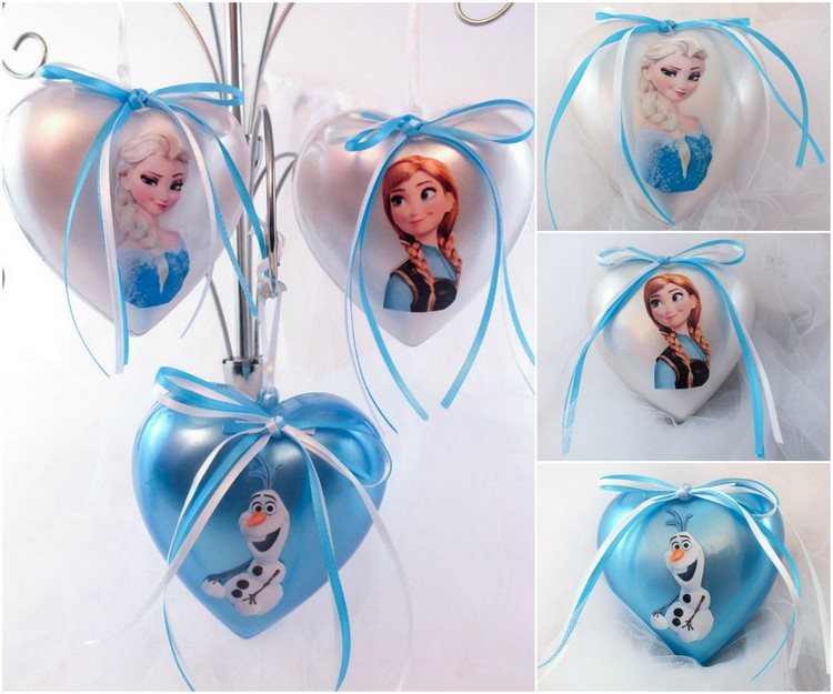 Srdiečka ľadovej kráľovnej Tinker na vianočný stromček dekorácie stromčeka-drotár-v tvare srdca-vianočný-strom-dekorácie-ľadová kráľovná