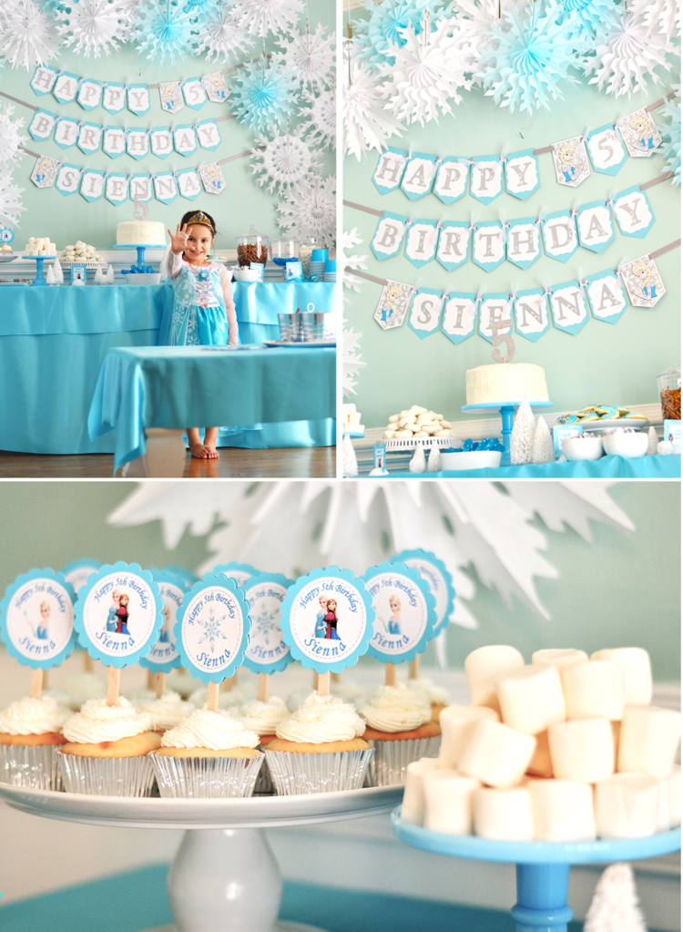 party-mrazená-stena-ozdoba-nápis-narodeniny-dieťa-dezert-modrý-obrus