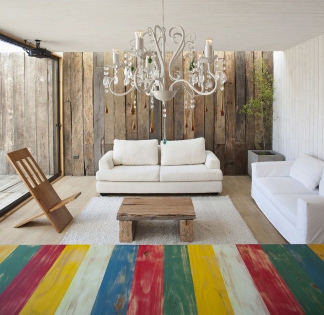 Eklektický stôl v rustikálnom štýle na stenu stolný krištáľový luster v rustikálnom štýle