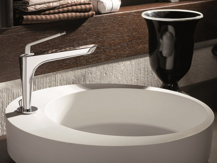 Elegantné kúpeľňové armatúry jednodielna-batéria-batéria-umývadlo-o-rama-newform