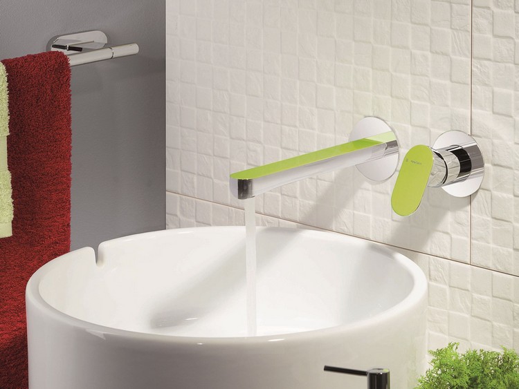 elegantné-kúpelňové armatúry-limetkovo-zelená-páková-batéria-šetrné k životnému prostrediu-linfa