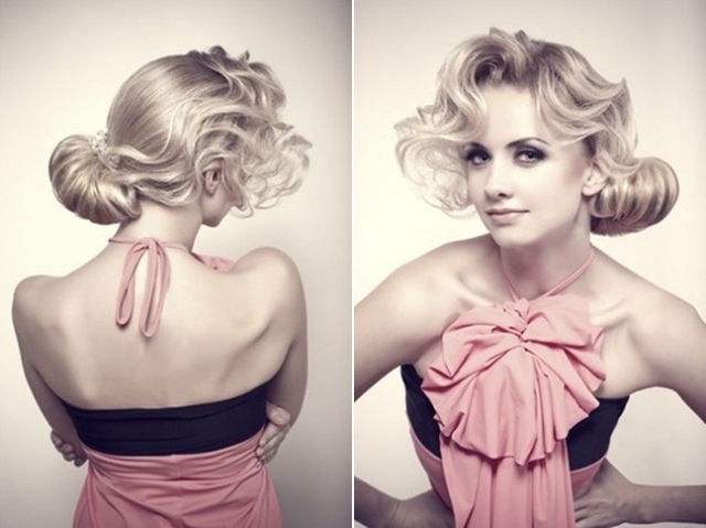 účesy družičky chignon vlnitá ofina účesy družičiek chignon-vlnité-ofiny