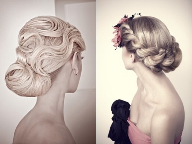 účesy pre družičky nápady dlhé vlasy drdol vrkoč účes družička-účesy-nápady-dlhé vlasy-drdol-zapletaný účes