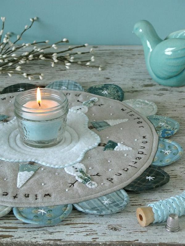 modrý nápad na výzdobu zimného stola modrý nápad na výzdobu zimného stola