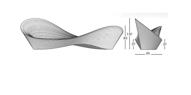bláznivá kresba dizajn lavičky magis pre výstavu tyčových arád