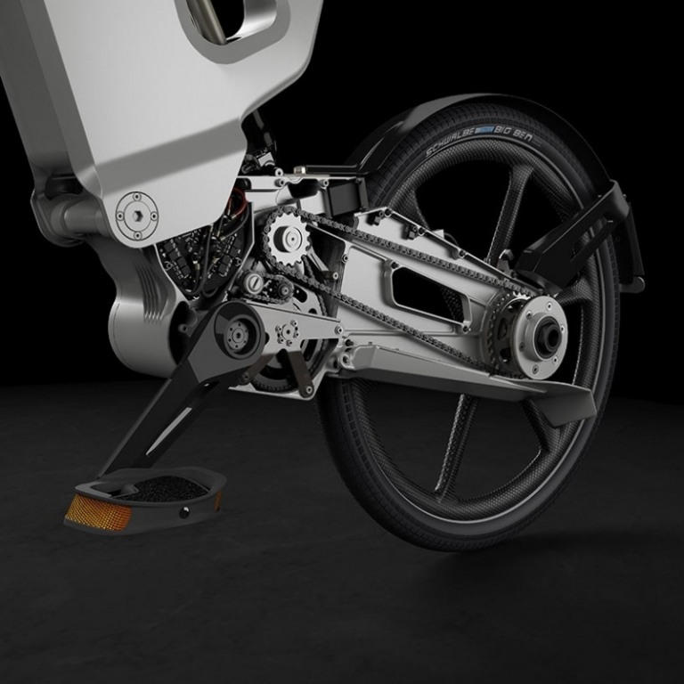 inteligentný prenos šetrí energiu pri zastavení elektrický bicykel-motocykel-reťaz-prevodovka-pedále-pneumatika-motor