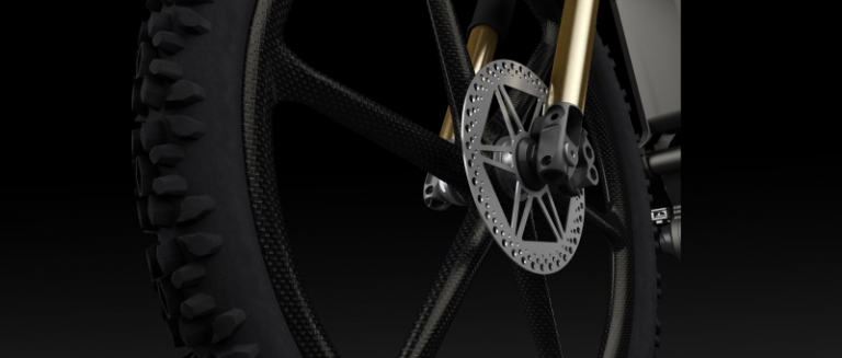 Kotúčová brzda na bicykel vyrobená z obzvlášť odolných a vysoko kvalitných materiálov elektrický-bicykel-detail-pohľad-bicykel-brzda-kotúč-brzda-materiály-karbón
