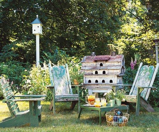 Starožitný vintage nábytok v štýle vidieckej záhrady