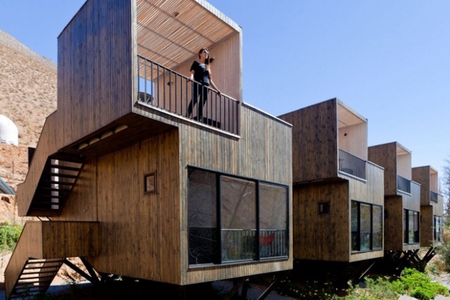 rdm arquitectura drevo prázdninové domy čile terasa