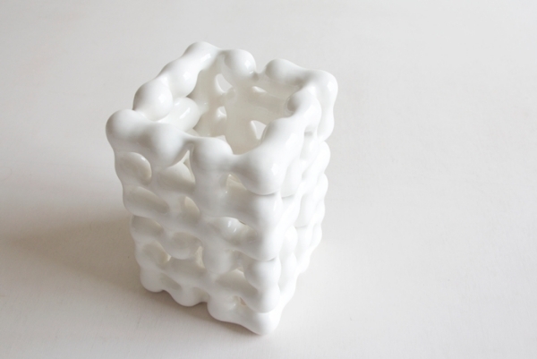 Emerging objects ™ -Design 3D tlačová technológia-Flo-Vase-keramika Inovácia rozvíjajúcich sa predmetov Technológia 3D tlače-Flo-Vase-keramika