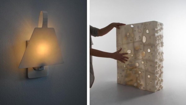 obrys nástenná lampa-nylonová geo-trubica 3d-tlačená-nástenný modul-soľ moderné nástenné svietidlo-nylonová geotrubička s 3D tlačenou obrazovkou
