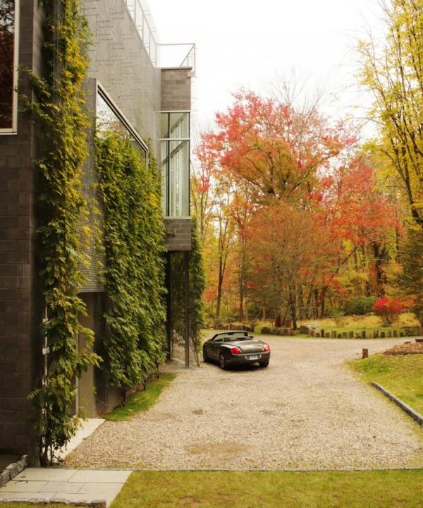 Dom v lese-USA-zelená fasáda