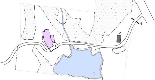 Rezidencia Art Barn v lesoch USA Poloha