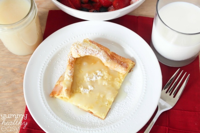 Palacinky a lá na nemecký spôsob na raňajky Nemecké palacinky s domácim sirupom