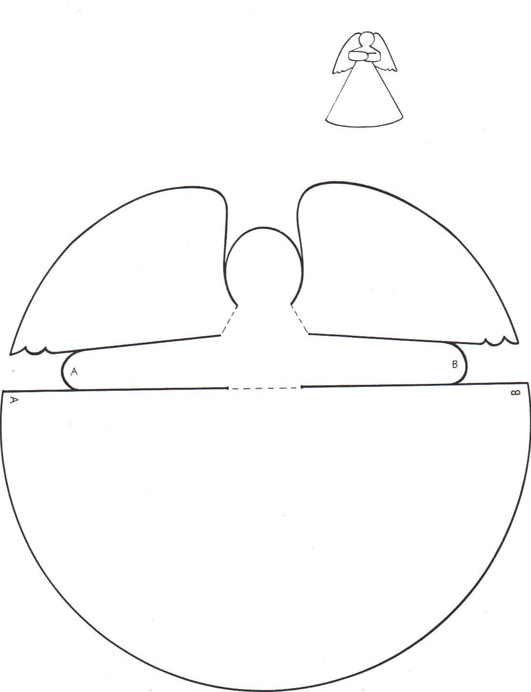 Vytvorte anjelov z papierových predlôh, ktoré chcete vytlačiť