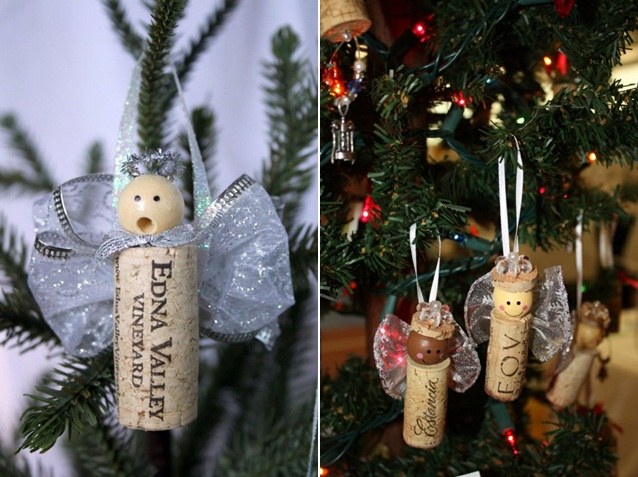 Víno korkové remeselné nápady Vianočná krásna dekorácia Vytvorte nápady na remeselné výrobky z korku anjelského vína