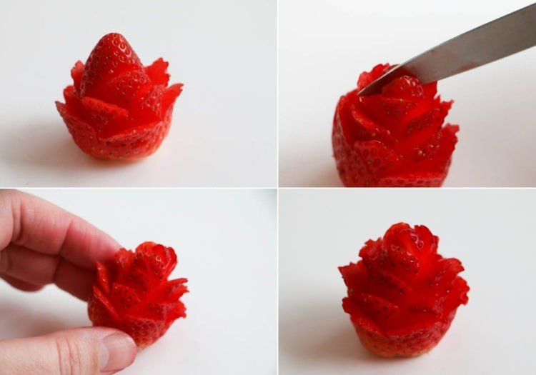 Tinker jahodová ruža krok za krokom - kreatívne dekorácie torty pre každú príležitosť