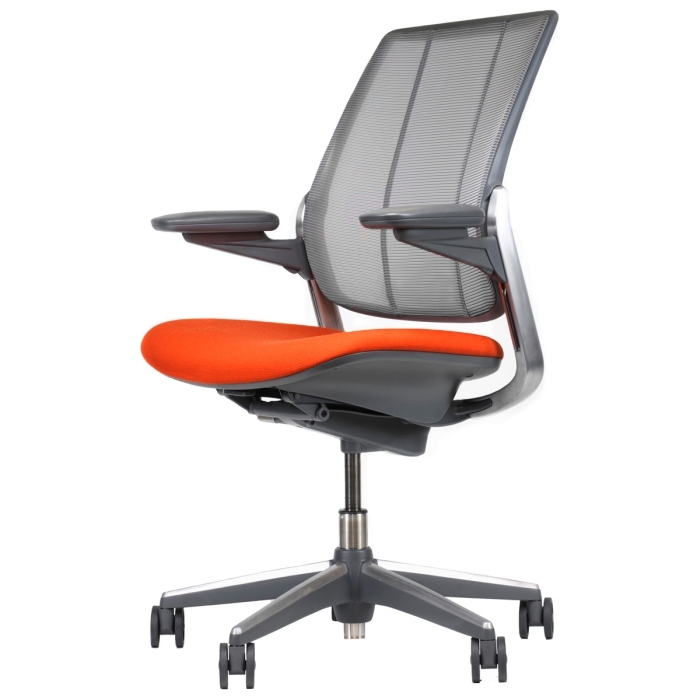 ergonomická kancelárska stolička-červená-sedačka-Humanscale-Diffrient-World-Chair