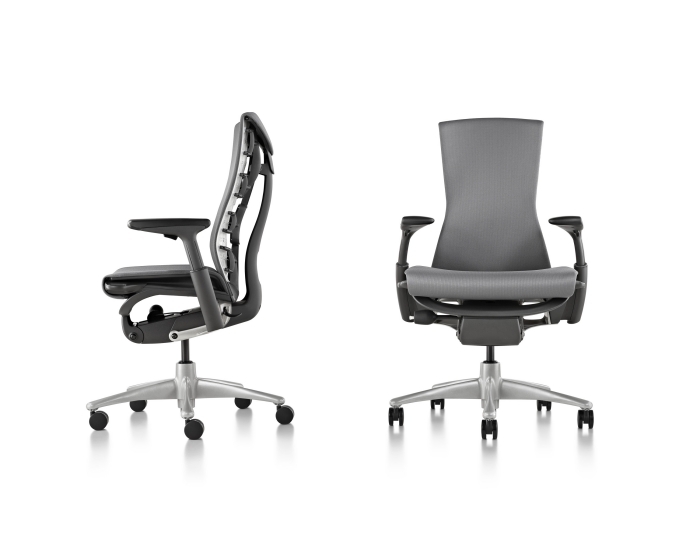 ergonomická-pracovná stolička-sivá-operadlo-podrúčky-Herman-Miller-Embody-Gear-Patrol