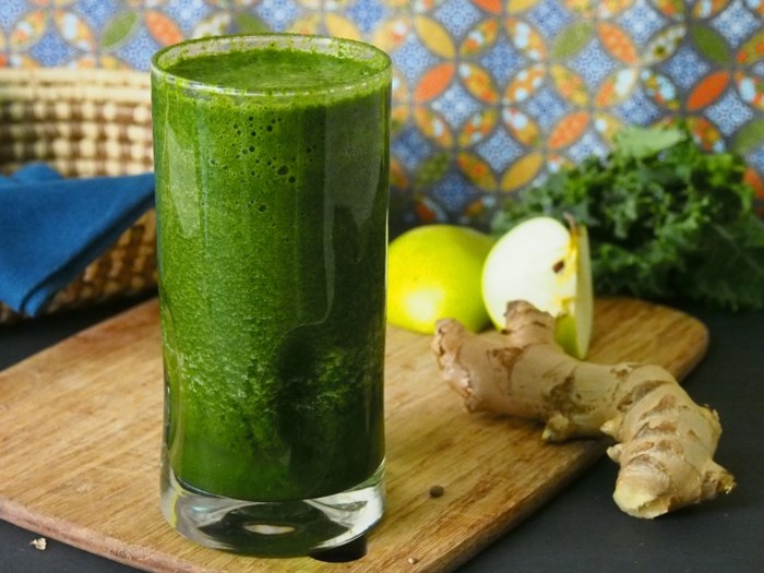 Smoothie vyrobené z rias dodá telu potrebné živiny riasa smoothie zázvor jablkový šalát výživa