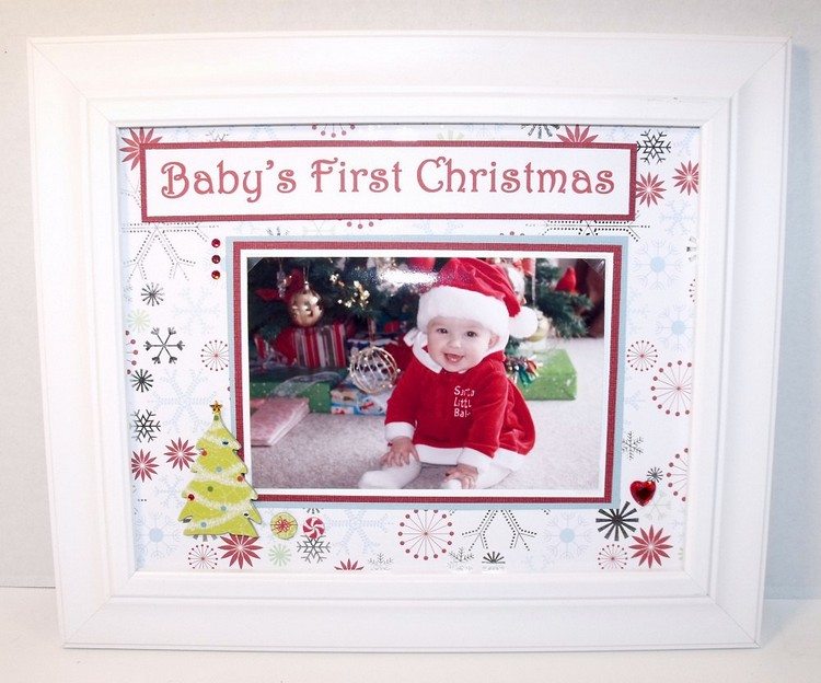 Prispôsobte rámy obrazov pomocou detskej fotografie Prvé Vianoce s detskými rámami na obrázky-prispôsobte si ich