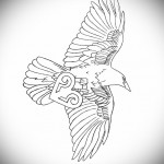 Holló tetoválás a mellkason 1