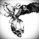 Raven Tattoo On Back 1