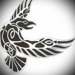 Odin holló tetoválás vázlata 1