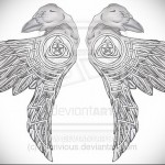 Odin Raven Tattoo Design 3