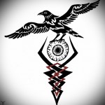 Odin Raven Tattoo Sketch 4