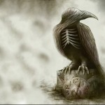 varjú vázlata óra tetoválással 2