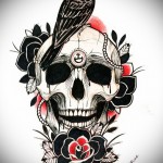 színes holló tetoválás vázlata 18