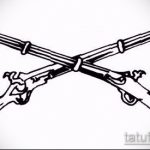 Az eredeti példa egy tetováló hadsereg vázlatára - a rajz alkalmas hadsereg tetoválásokra rvsn