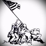 Hűvös példa a hadsereg tetoválásának vázlatára - a rajz alkalmas a kar hadsereg tetoválására