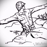 A hadsereg tetoválásának vázlatának egyedi változata - a rajz alkalmas katonai tetoválásokra katonai fotó típusa szerint