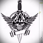 A tetováló hadsereg vázlatának eredeti változata - a rajz alkalmas a tetováló hadsereg légi szállítására